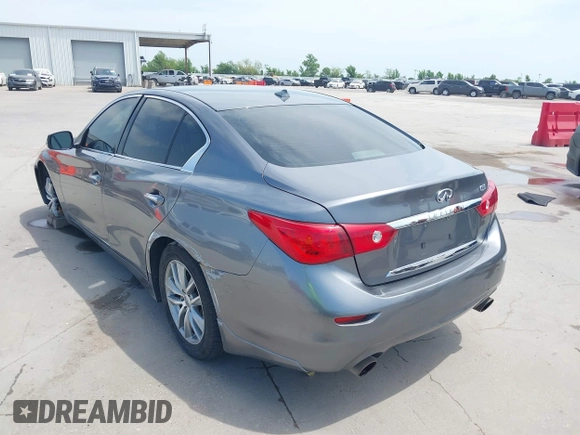 2014 Infiniti Q50 Premium with VIN JN1BV7AP5EM675859, listed as a IAAI auction lot 42031960 with 110,149 mi miles. Bid and sale history available at carsss.com. Image 3.