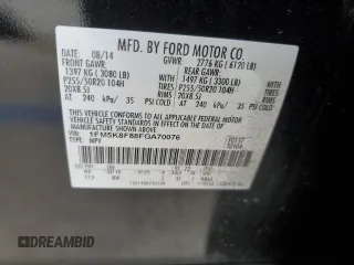 2015 Ford Explorer Limited with VIN 1FM5K8F88FGA70076, listed as a Copart auction lot 49781695 with 158,196 mi miles and Salvage Title. Bid and sale history available at DreamBid. Image 13.
