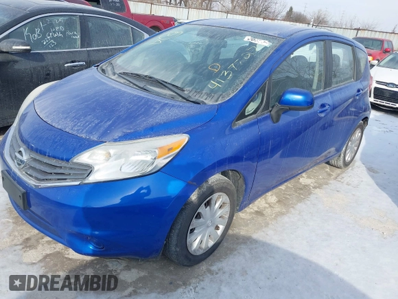 2014 Nissan Note S with VIN 3N1CE2CP8EL389695, listed as a IAAI auction lot 41377270 with 141,611 mi miles and . Bid and sale history available at DreamBid. Image 2.