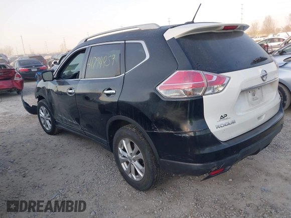 2015 Nissan Rogue SL with VIN 5N1AT2MV2FC870090, listed as a IAAI auction lot 41794859 with 117,519 mi miles and . Bid and sale history available at carsss.com. Image 3.