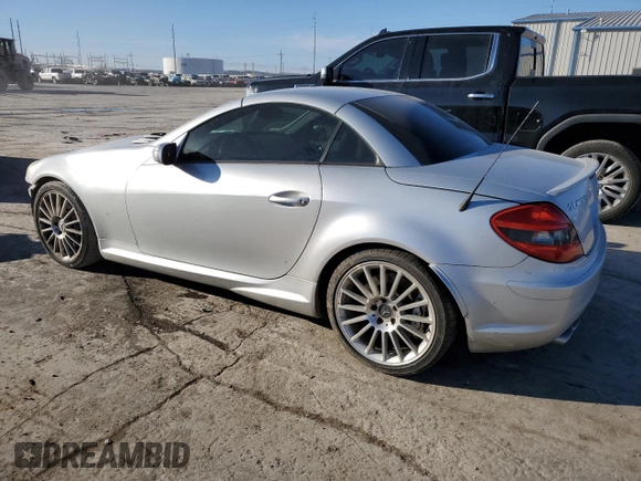 2006 Mercedes-Benz SLK-Class 5.5L AMG with VIN WDBWK73F66F115218, listed as a Copart auction lot 44944335 with 87,110 mi miles and Salvage Title. Bid and sale history available at carsss.com. Image 2.