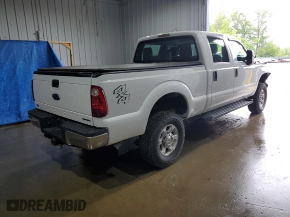 2016 Ford F-250 Lariat with VIN 1FT7W2B67GED07818, listed as a Copart auction lot 61246685 with 110,828 mi miles and Salvage title. Bid and sale history available at DreamBid. Image 3.