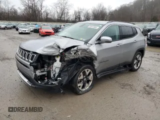 2020 Jeep Compass Limited with VIN 3C4NJCCB9LT140301, listed as a Copart auction lot 83815664 with 83,287 mi miles and Salvage Title. Bid and sale history available at carsss.com. Image 1.