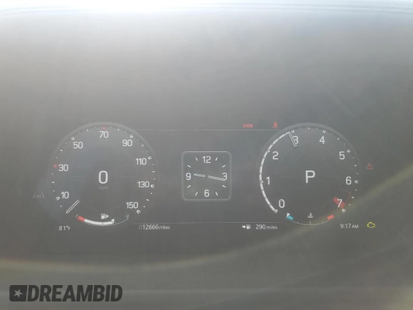 2025 Land Rover Defender S with VIN SALEJ7EX8S2383610, listed as a Copart auction lot 61796155 with 12,666 mi miles and Salvage title. Bid and sale history available at DreamBid. Image 9.
