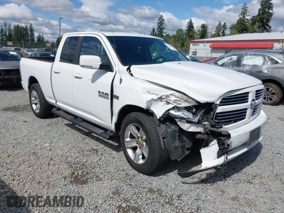 2014 Ram 1500 Sport with VIN 1C6RR7HT4ES178078, listed as a IAAI auction lot 42542584 with 136,468 mi miles and . Bid and sale history available at DreamBid. Image 1.