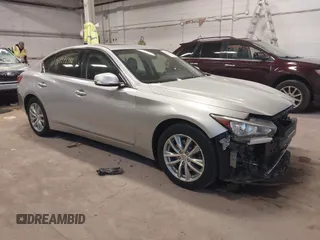 2015 Infiniti Q50 Premium with VIN JN1BV7AR3FM396154, listed as a IAAI auction lot 41978988 with 110,109 mi miles. Bid and sale history available at carsss.com. Image 1.