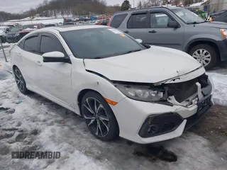 2018 Honda Civic Si with VIN 2HGFC1E50JH706377, listed as a IAAI auction lot 41384413 with 76,115 mi miles and . Bid and sale history available at DreamBid. Image 1.