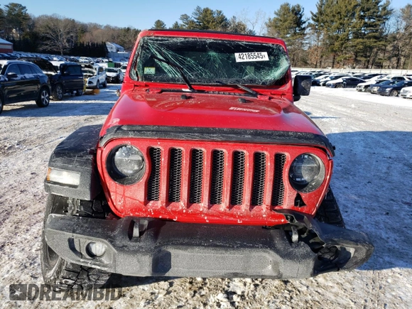 2021 Jeep Wrangler Unlimited Sport S with VIN 1C4HJXDG7MW509859, listed as a Copart auction lot 42185545 with 41,805 mi miles and Salvage Title. Bid and sale history available at carsss.com. Image 5.