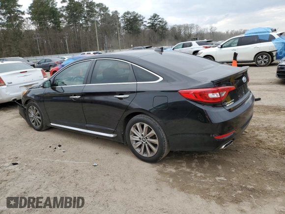 2017 Hyundai Sonata Sport with VIN 5NPE34AF8HH582578, listed as a Copart auction lot 43560525 with Not Provided miles and Salvage Title. Bid and sale history available at carsss.com. Image 2.