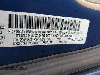 2011 Dodge Grand Caravan Crew with VIN 2D4RN5DG1BR711795, listed as a IAAI auction lot 42202899 with 185,524 mi miles and . Bid and sale history available at DreamBid. Image 9.