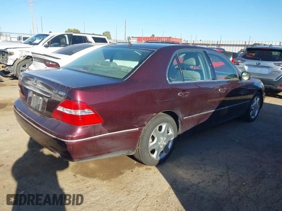 2005 Lexus LS 430 z VIN JTHBN36F150176584, wystawiony jako IAAI lot #41753907 z przebiegiem 219 602 mil mil oraz . Historia ofert i sprzedaży dostępna na DreamBid. Obrazek 3.