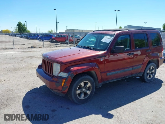 2008 Jeep Liberty Sport with VIN 1J8GN28K38W277986, listed as a IAAI auction lot 42196000 with 175,246 mi miles. Bid and sale history available at carsss.com. Image 2.