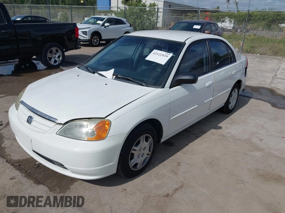 2002 Honda Civic LX with VIN 1HGES16532L069101, listed as a IAAI auction lot 42122929 with 101,269 mi miles and . Bid and sale history available at DreamBid. Image 2.