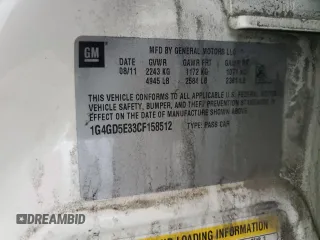 2012 Buick LaCrosse Premium 1 z VIN 1G4GD5E33CF158512, wystawiony jako Copart lot #58360135 z przebiegiem 215 782 mil mil oraz Szkoda całkowita • Salvage title. Historia ofert i sprzedaży dostępna na DreamBid. Obrazek 12.