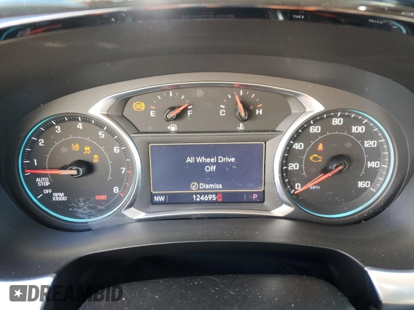 2021 Chevrolet Traverse LT Leather with VIN 1GNEVHKW3MJ196014, listed as a Copart auction lot 49678595 with 124,695 mi miles and Salvage Title. Bid and sale history available at carsss.com. Image 9.