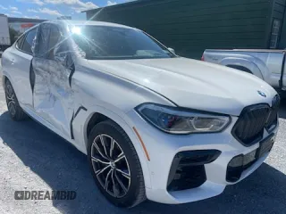 2023 BMW X6 M50i with VIN 5UXCY8C02P9N80310, listed as a Copart auction lot 50582585 with 19,686 mi miles and Clean Title. Bid and sale history available at carsss.com. Image 1.