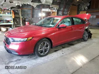 2024 Honda Accord EX-L с VIN 1HGCY2F68RA010264, выставлен на аукционе Copart как лот 57350725 с пробегом 10 429 миль миль и Списание • Salvage title. История ставок и продаж доступна на DreamBid. Изображение 1.
