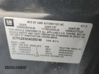 2010 GMC Terrain SLT-1 z VIN 2CTFLGEW9A6295748, wystawiony jako Copart lot #89157505 z przebiegiem 104 726 mil mil oraz Szkoda całkowita • Salvage title. Historia ofert i sprzedaży dostępna na DreamBid. Obrazek 13.