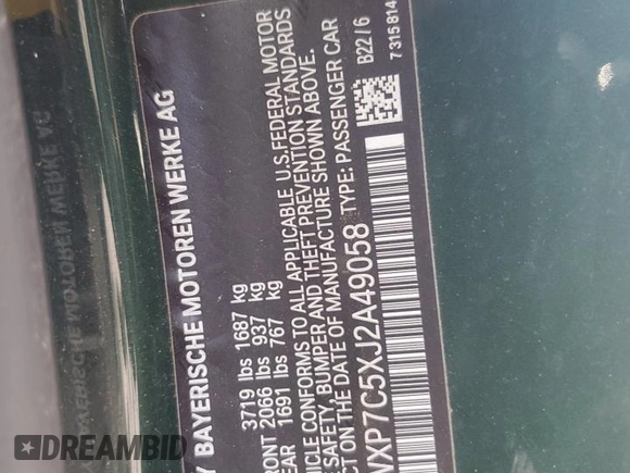 2018 MINI Hardtop Cooper S z VIN WMWXP7C5XJ2A49058, wystawiony jako Copart lot #60649105 z przebiegiem 24 842 mil mil oraz Szkoda całkowita • Salvage title. Historia ofert i sprzedaży dostępna na DreamBid. Obrazek 12.
