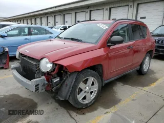2008 Jeep Compass Sport with VIN 1J8FT47078D580388, listed as a Copart auction lot 43511425 with 68,980 mi miles and Salvage Title. Bid and sale history available at carsss.com. Image 1.