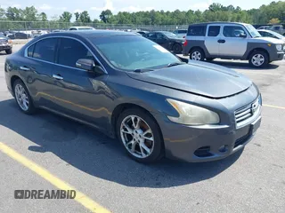 2013 Nissan Maxima SV with VIN 1N4AA5AP5DC815847, listed as a IAAI auction lot 42758399 with 168,056 mi miles and . Bid and sale history available at DreamBid. Image 1.