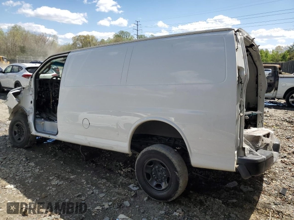 2018 Chevrolet Express Cargo Van with VIN 1GCWGAFP2J1344554, listed as a Copart auction lot 50528935 with 0 mi miles and Salvage Title. Bid and sale history available at carsss.com. Image 2.