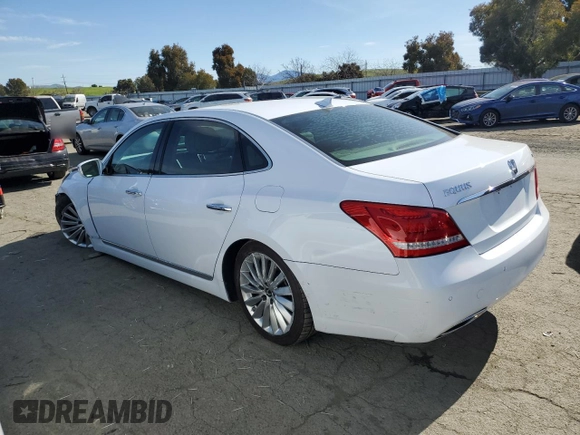 2014 Hyundai Equus Ultimate с VIN KMHGH4JH0EU084948, выставлен на аукционе Copart как лот 44762455 с пробегом 112 625 миль миль и Списание • Salvage title. История ставок и продаж доступна на DreamBid. Изображение 2.