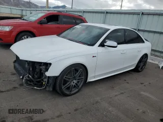 2015 Audi S4 Premium Plus with VIN WAUBGAFL8FA089828, listed as a Copart auction lot 86475884 with 111,892 mi miles and Salvage Title. Bid and sale history available at carsss.com. Image 1.