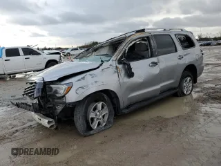 2018 Toyota Sequoia SR5 with VIN 5TDBY5G13JS159526, listed as a Copart auction lot 42438175 with 134,718 mi miles and Salvage Title. Bid and sale history available at carsss.com. Image 1.