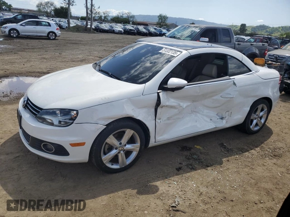2012 Volkswagen Eos Lux with VIN WVWFW7AH8CV018727, listed as a Copart auction lot 51332135 with 104,636 mi miles and Salvage Title. Bid and sale history available at DreamBid. Image 1.