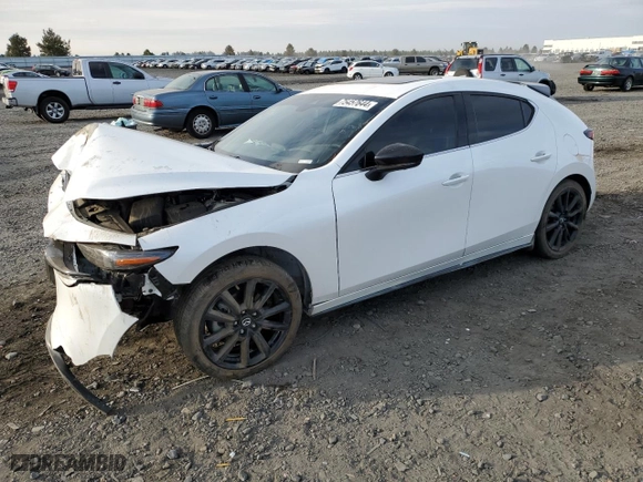 2022 Mazda Mazda3 Hatchback 2.5 Turbo Premium Plus with VIN JM1BPBNY6N1511986, listed as a Copart auction lot 75457644 with 0 mi miles and Salvage Title. Bid and sale history available at carsss.com. Image 1.