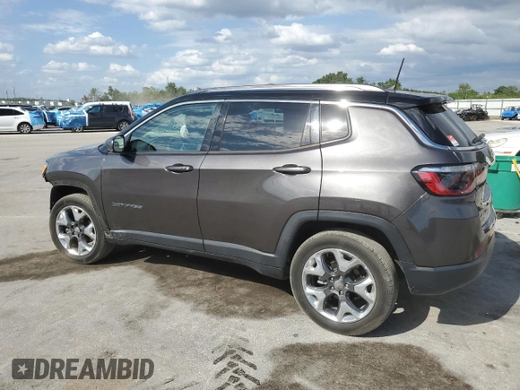 2021 Jeep Compass Limited with VIN 3C4NJDCB6MT521708, listed as a Copart auction lot 52402205 with 38,939 mi miles and Non Repairable. Bid and sale history available at carsss.com. Image 2.