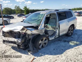 2012 Toyota Highlander Limited with VIN 5TDDK3EHXCS137556, listed as a Copart auction lot 57882905 with Not provided miles and Salvage title. Bid and sale history available at DreamBid. Image 1.