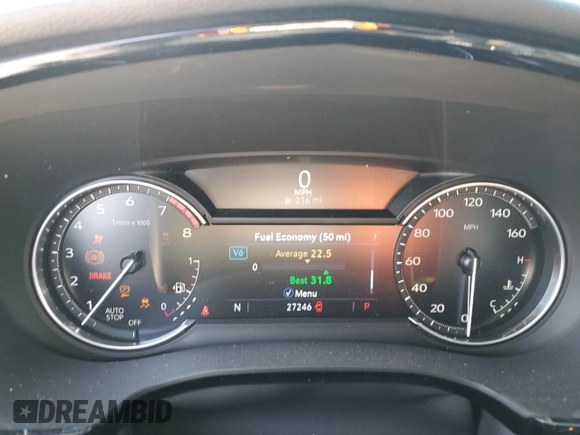 2021 Cadillac XT5 FWD Premium Luxury with VIN 1GYKNCRS2MZ180884, listed as a Copart auction lot 50433445 with 27,246 mi miles and Salvage Title. Bid and sale history available at carsss.com. Image 9.