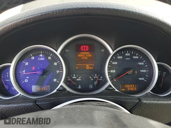 2005 Porsche Cayenne S with VIN WP1AB29PX5LA61015, listed as a Copart auction lot 76097734 with 106,331 mi miles and Salvage Title. Bid and sale history available at carsss.com. Image 9.