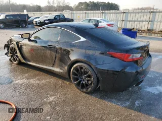 2015 Lexus RC F with VIN JTHHP5BC0F5000805, listed as a Copart auction lot 48708595 with 111,921 mi miles and Salvage Title. Bid and sale history available at carsss.com. Image 2.