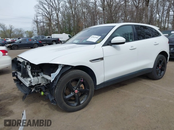 2018 Jaguar F-Pace 25t Premium with VIN SADCJ2FX7JA295057, listed as a IAAI auction lot 41912916 with 58,696 mi miles and . Bid and sale history available at DreamBid. Image 2.