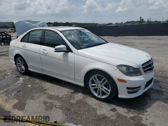 2014 Mercedes-Benz C 250 Sport with VIN WDDGF4HB2ER304272, listed as a Copart auction lot 59525555 with 149,846 mi miles and Salvage title. Bid and sale history available at DreamBid. Image 4.