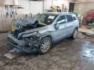 2015 Jeep Cherokee Limited with VIN 1C4PJLDB0FW505891, listed as a IAAI auction lot 41620674 with 120,804 mi miles and . Bid and sale history available at DreamBid. Image 17.