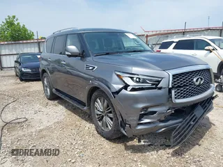 2019 Infiniti QX80 Luxe with VIN JN8AZ2NE8K9233282, listed as a IAAI auction lot 42459541 with 180,348 mi miles and . Bid and sale history available at DreamBid. Image 1.