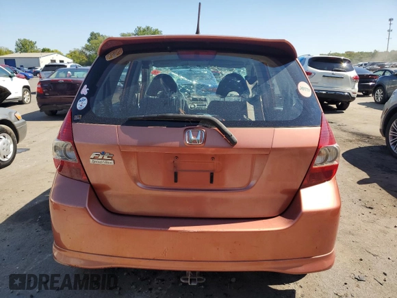 2007 Honda Fit Sport with VIN JHMGD38607S003555, listed as a Copart auction lot 70686834 with 141,940 mi miles and Salvage Title. Bid and sale history available at carsss.com. Image 6.