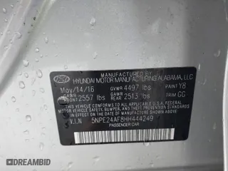 2017 Hyundai Sonata SE with VIN 5NPE24AF8HH444249, listed as a IAAI auction lot 41548909 with 64,958 mi miles. Bid and sale history available at carsss.com. Image 9.