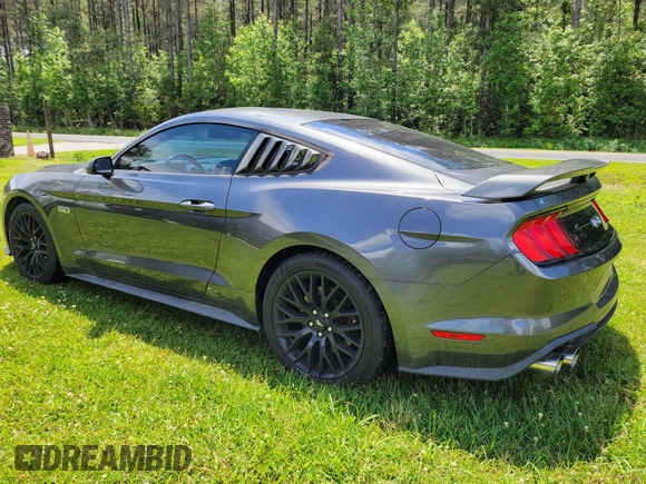 2018 Ford Mustang GT with VIN 1FA6P8CF9J5105490, listed as a IAAI auction lot 42284615 with 81,689 mi miles and . Bid and sale history available at DreamBid. Image 3.