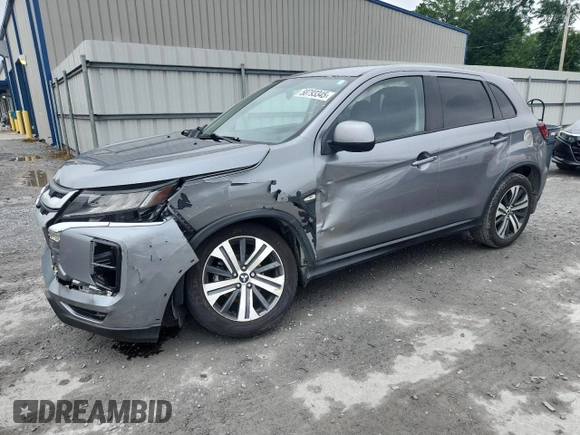 2020 Mitsubishi Outlander ES with VIN JA4AP3AU9LU021858, listed as a Copart auction lot 58793345 with 102,995 mi miles and Salvage title. Bid and sale history available at DreamBid. Image 1.