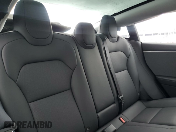 2025 Tesla Model 3 Long Range with VIN 5YJ3E1EA9SF966602, listed as a Copart auction lot 53571325 with 1,382 mi miles and Salvage title. Bid and sale history available at DreamBid. Image 10.