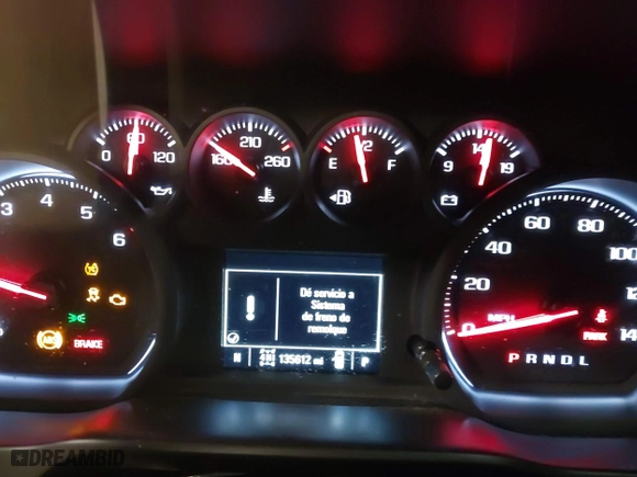 2019 Chevrolet Silverado 1500 Custom Trail Boss with VIN 3GCPYCEF6KG250539, listed as a IAAI auction lot 41592352 with 135,612 mi miles. Bid and sale history available at carsss.com. Image 7.