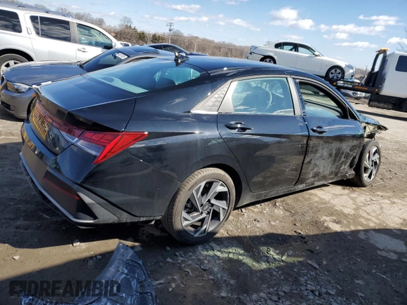 2025 Hyundai Elantra SEL Convenience with VIN KMHLS4DG6SU891344, listed as a Copart auction lot 44336305 with 2,777 mi miles and Salvage Title. Bid and sale history available at DreamBid. Image 3.
