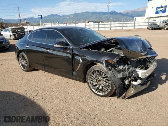 2019 Genesis G70 2.0T Advanced with VIN KMTG64LA9KU035240, listed as a Copart auction lot 70069044 with 0 mi miles and Salvage Title. Bid and sale history available at carsss.com. Image 4.