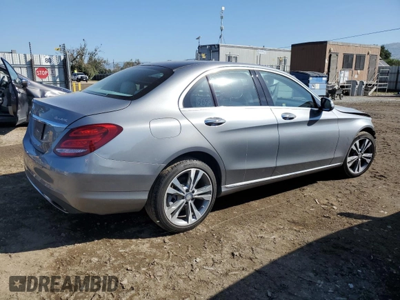 2015 Mercedes-Benz C 300 Luxury with VIN 55SWF4KBXFU095304, listed as a Copart auction lot 54377765 with 43,233 mi miles and Salvage Title. Bid and sale history available at DreamBid. Image 3.