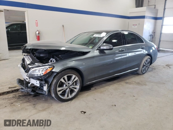 2019 Mercedes-Benz C 300 with VIN 55SWF8DB3KU321116, listed as a Copart auction lot 46750885 with 93,488 mi miles and Salvage Title. Bid and sale history available at DreamBid. Image 1.